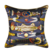 Klaus Haapaniemi Misto Mare Fish Silk Throw Pillow