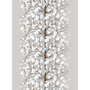Marimekko Lumimarja Grey / Blue Cotton Fabric