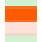 Marimekko Hennika Orange / Light Pink / Sage Cotton Fabric Repeat