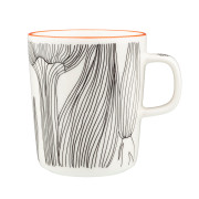 Marimekko Kukat Puhkeavat Black / White / Orange Mug