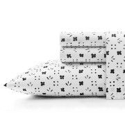 Marimekko Kukkaketo White / Black Queen Sheet Set
