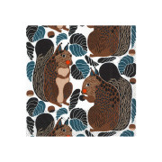 Marimekko Kurre Brown / Black / Dark Green Cocktail Napkins