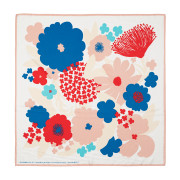 Marimekko Lauhtua Suvikimppu Red / Blue / White Silk Scarf