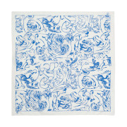 Marimekko Lierio Cactis White / Blue Scarf