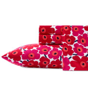 Marimekko Mini Unikko Red Queen Sheet Set