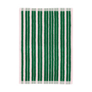 Marimekko Raide Green / Light Pink Hand Towel