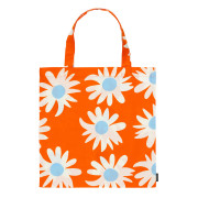 Marimekko Raskastaa Ei Rakasta Orange / Light Blue Tote Bag