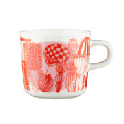 Marimekko Siirtolapuutarha White / Orange / Pink Coffee Cup