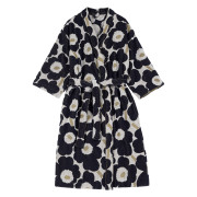 Marimekko Unikko White / Dark Blue / Gold Bathrobe