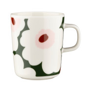 Marimekko Unikko White / Dark Green / Light Pink Mug