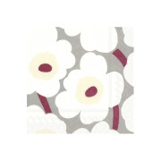 Marimekko Unikko White / Grey / Maroon Cocktail Napkins
