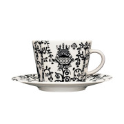 iittala Taika White / Black Coffee Cup and Saucer