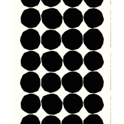 Marimekko Kivet Black / White Cotton Fabric Repeat