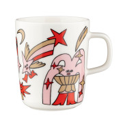 Marimekko Aureate Glow White / Pink / Red Mug - 2025 Lunar New Year