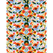 Marimekko Hattarakukka Red / Blue / Pink Acrylic-Coated Cotton Fabric