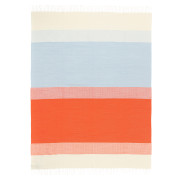 Marimekko Hennika Orange / Off White / Light Blue Throw Blanket