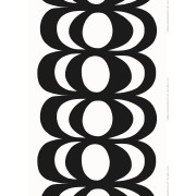 Marimekko Kaivo White / Black Cotton Fabric Repeat 