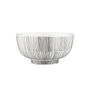 Marimekko Kukat Puhkeavat Black / White Footed Dessert Bowl