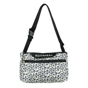 Marimekko Unikko Cream / Dark Blue Small Neat Crossbody Shoulder Bag