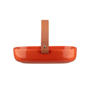 Marimekko Oiva Koppa Orange Serving Dish w/ Leather Handle