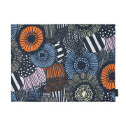Marimekko Pieni Siirtolapuutarha Light Blue / Orange / Charcoal Coated Placemat
