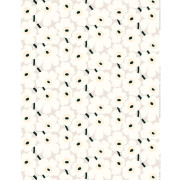 Marimekko Pieni Unikko Beige / Ivory Cotton Fabric