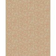 Marimekko Pieni Piirto Unikko Sand / Terracotta Cotton-Linen Fabric