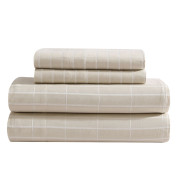 Marimekko Pieni Tiiliskivi Beige / White Queen Sheet Set