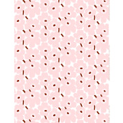 Marimekko Pieni Unikko Light Pink / White / Chestnut Cotton Fabric
