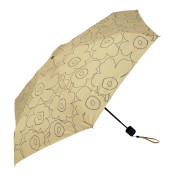 Marimekko Piirto Unikko Brown / Black Mini Manual Umbrella