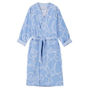 Marimekko Piirto Unikko Light Blue / White Bathrobe