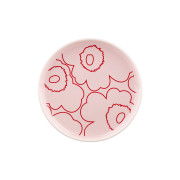 Marimekko Piirto Unikko Red / Light Pink Small Snack Plate