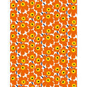 Marimekko Pieni Unikko Orange / Yellow Acrylic-Coated Cotton Fabric
