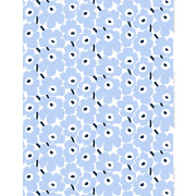 Marimekko Pieni Unikko Light Blue / Dark Blue / White Cotton Fabric