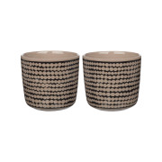 Marimekko Rasymatto Black / Terra Coffee Cups - Set of 2
