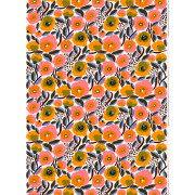 Marimekko Rosarium Pink / Green / Multi Acrylic-Coated Cotton Fabric