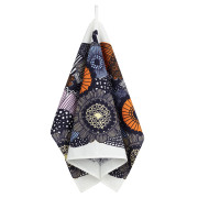 Marimekko Siirtolapuutarha Navy / Orange / Light Yellow Tea Towel