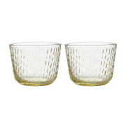 Marimekko Syksy Pale Yellow Glass Tumblers - Set of 2