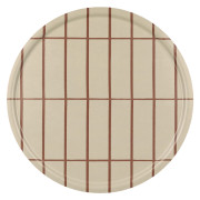 Marimekko Tiiliskivi Beige / Brown Large Round Tray