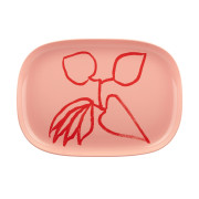 Marimekko Ukonhattu Salmon Pink / Red Serving Dish