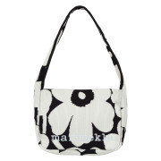 Marimekko Unikko Black / White Medium Knitted Shoulder Bag