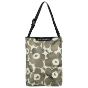 Marimekko Unikko Charcoal / Cream Medium Neat Crossbody Shoulder Bag