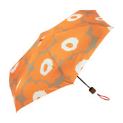 Marimekko Unikko Orange / Light Brown Mini Manual Umbrella