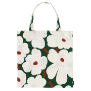 Marimekko Unikko Off White / Green / Light Pink Tote Bag
