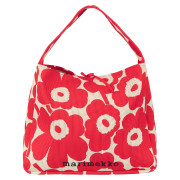 Marimekko Unikko Red / Tan Large Knitted Shoulder Bag
