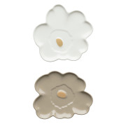 Marimekko Unikko White / Terra / Gold 2pc Mini Plates - Anniversary Edition