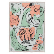 Marimekko Vildstjalk Off White / Pink / Sage Blanket