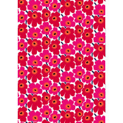 Marimekko Pieni Unikko Red Cotton Fabric