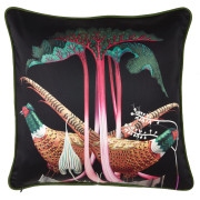 Klaus Haapaniemi Pheasant & Rhubarb Silk / Linen Throw Pillow