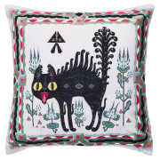 Klaus Haapaniemi Scary Cat Velvet Throw Pillow
